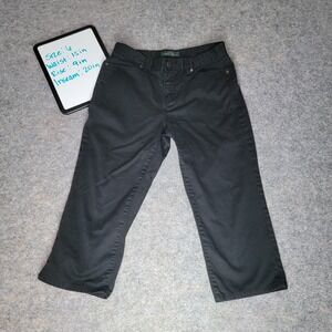 Vintage Lauren Jean Co. Ralph Lauren Classic Midcalf Black Capri Pants Size 6‎